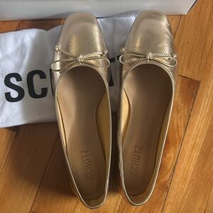 SCHUTZ Arissa Ballet flats Size 7 in Platina NWT
